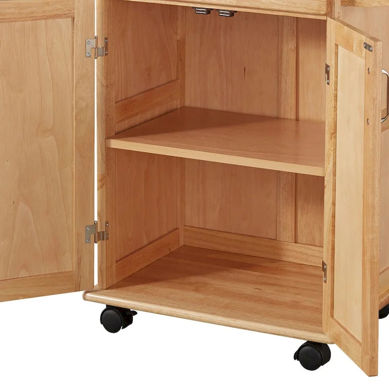 General Line Brown Kitchen Cart - 29' x 19' x 34'