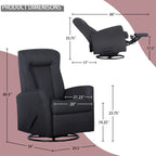 29.5 Width Swivel Recliner Chair Glider Recliner Couch