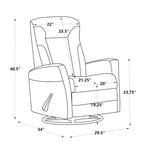 29.5 Width Swivel Recliner Chair Glider Recliner Couch