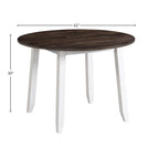Kona Grey and White Drop Leaf Table