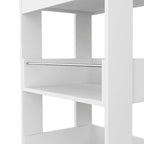 Gladiolus Kitchen Island, Two Cabinets, Three Open Shelves