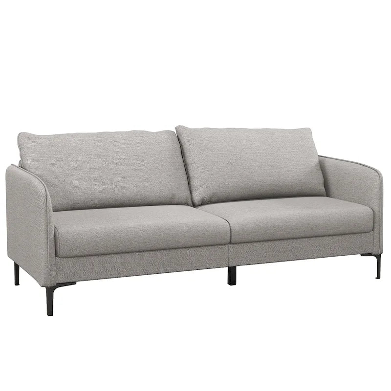 Modern 76 Loveseat Sofa Couch with Metal Legs Gray