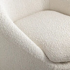 Swivel Barrel Chair - 360° Rotation - Boucle Fabric