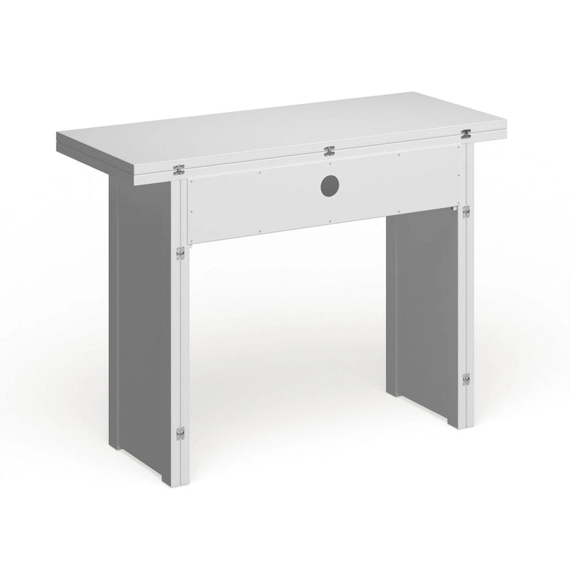SEI Furniture Kleberg White Convertible Console to Dining Table