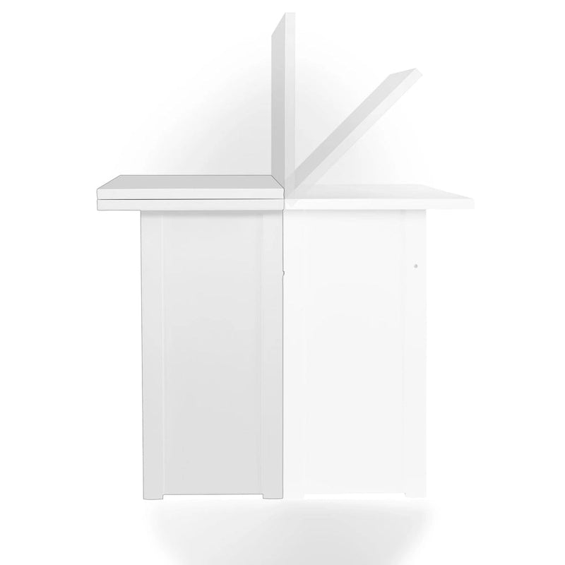 SEI Furniture Kleberg White Convertible Console to Dining Table