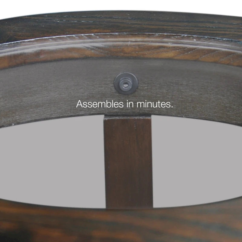 Copper Grove Halesia Solid Oak Round Side Table