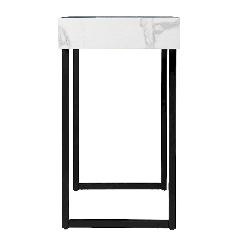 SEI Furniture Kiernan Modern Faux Marble Console Table