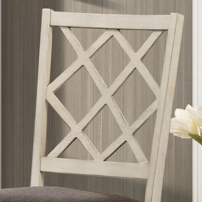 Joyfair Farmhouse White Wood Dining Chairs (Set of 2) by Furniture of America
