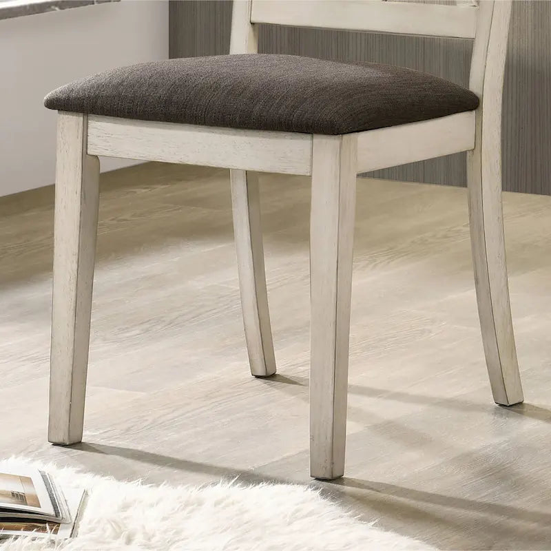 Joyfair Farmhouse White Wood Dining Chairs (Set of 2) by Furniture of America