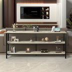 55 Sofa Console Table Narrow Long Console Entryway Table with Storage Shelf TV Stand