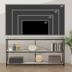 55 Sofa Console Table Narrow Long Console Entryway Table with Storage Shelf TV Stand