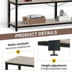 55 Sofa Console Table Narrow Long Console Entryway Table with Storage Shelf TV Stand