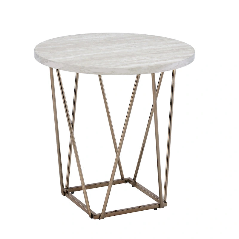 Steve Silver Ravine Marble Top Side Table