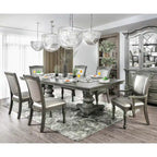 Tima Traditional Grey Faux Leather Dining Chairs (Set of 2) by Furniture of America