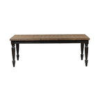 Harvest Home Chalkboard Rectangular Leg Table - Black