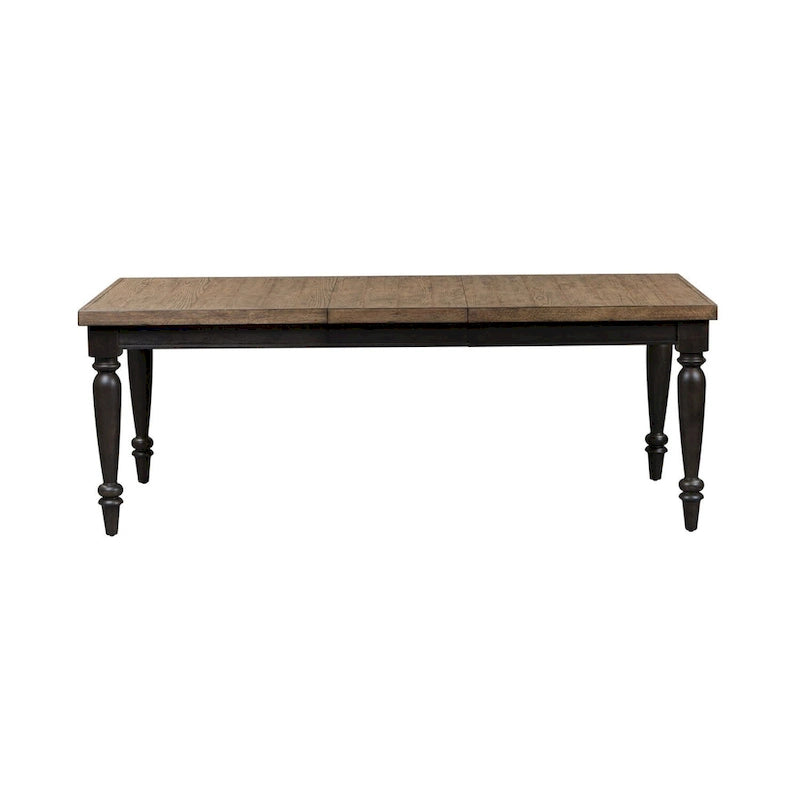 Harvest Home Chalkboard Rectangular Leg Table - Black