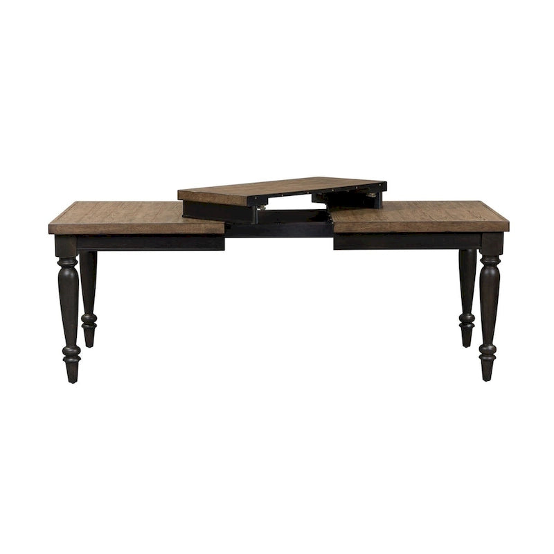 Harvest Home Chalkboard Rectangular Leg Table - Black