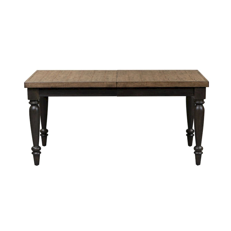Harvest Home Chalkboard Rectangular Leg Table - Black