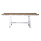 Lindsey Farm Weathered White & Sandstone 7 Piece Trestle Table Set