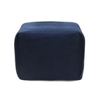 Sevita Handcrafted Solid Navy Pleated Pouf