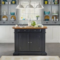 Warwick Black Distressed Oak Kitchen Island