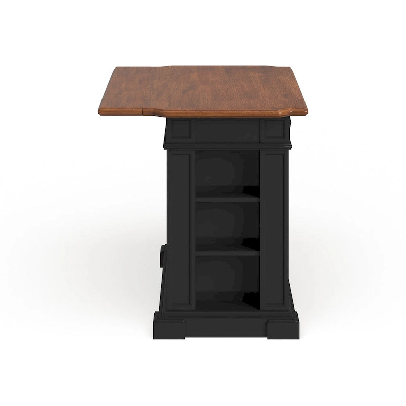 Warwick Black Distressed Oak Kitchen Island