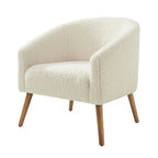 Sheila Modern 31W Boucle Armchair with Solid Wood Legs by HULALA HOME