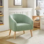 Sheila Modern 31W Boucle Armchair with Solid Wood Legs by HULALA HOME