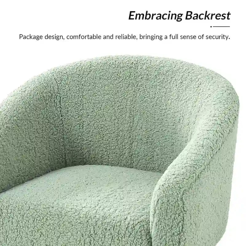 Sheila Modern 31W Boucle Armchair with Solid Wood Legs by HULALA HOME