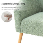 Sheila Modern 31W Boucle Armchair with Solid Wood Legs by HULALA HOME