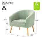 Sheila Modern 31W Boucle Armchair with Solid Wood Legs by HULALA HOME