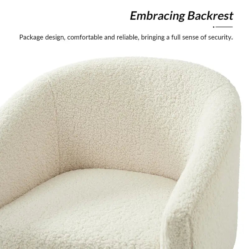 Sheila Modern 31W Boucle Armchair with Solid Wood Legs by HULALA HOME