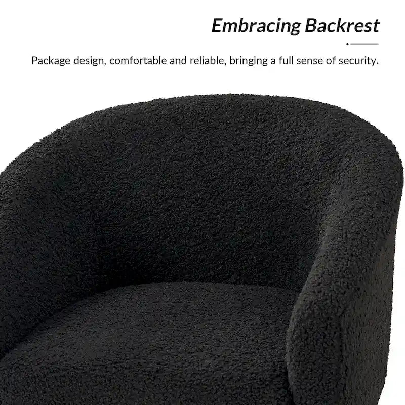 Sheila Modern 31W Boucle Armchair with Solid Wood Legs by HULALA HOME