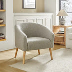 Sheila Modern 31W Boucle Armchair with Solid Wood Legs by HULALA HOME