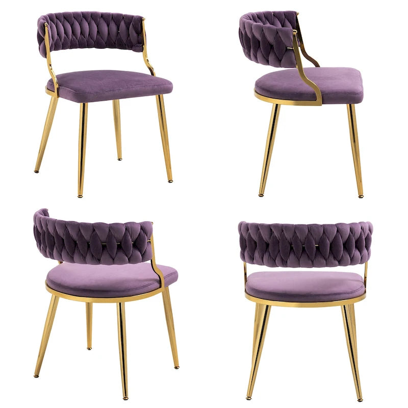 Modern Velvet Dining Chairs Set of 4