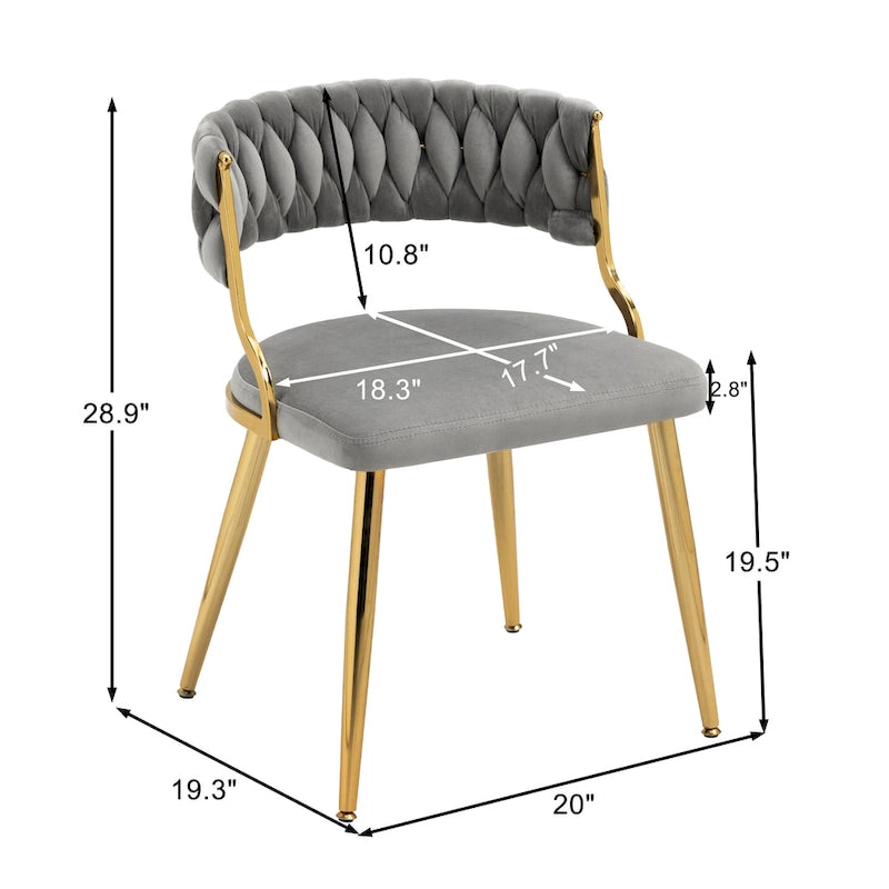 Modern Velvet Dining Chairs Set of 4