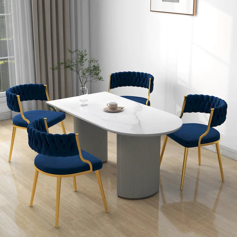 Modern Velvet Dining Chairs Set of 4