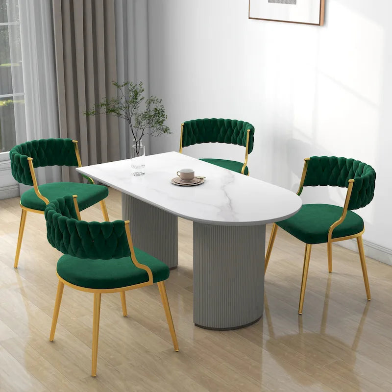 Modern Velvet Dining Chairs Set of 4