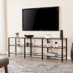 SEI Furniture Liberty Metal and Glass Media TV Stand for TV's up to 68