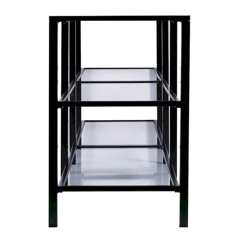 SEI Furniture Liberty Metal and Glass Media TV Stand for TV's up to 68