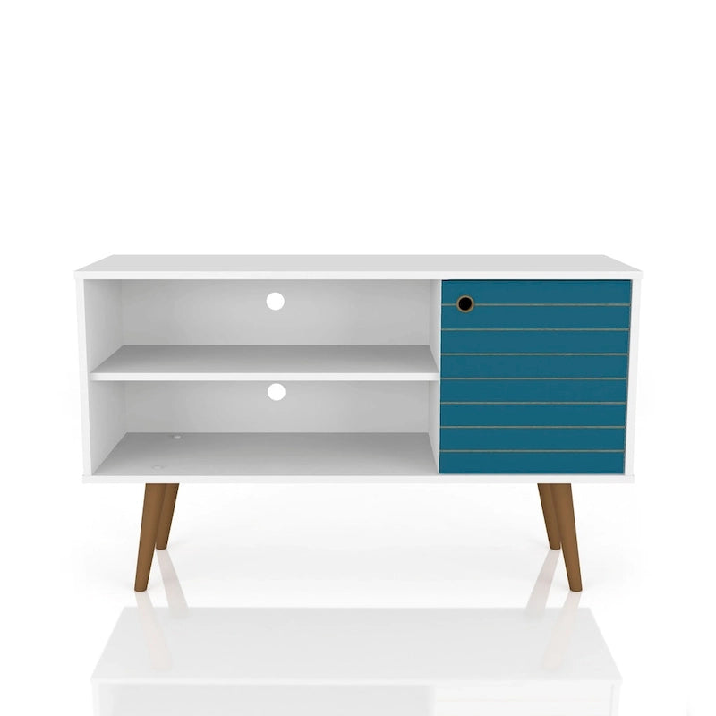 Mid Century Modern Liberty Storage Media Cabinet Console