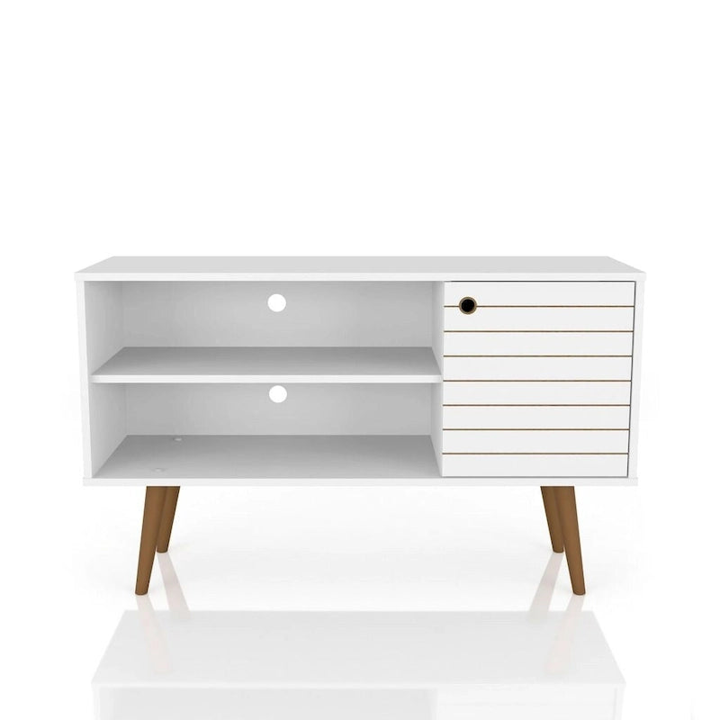 Mid Century Modern Liberty Storage Media Cabinet Console