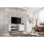 Mid Century Modern Liberty Storage Media Cabinet Console
