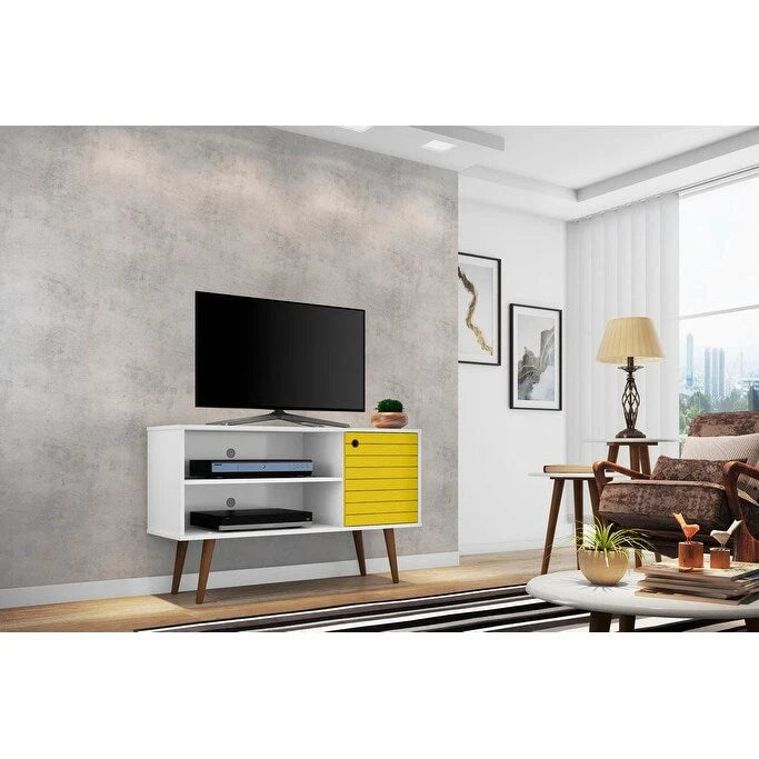 Mid Century Modern Liberty Storage Media Cabinet Console