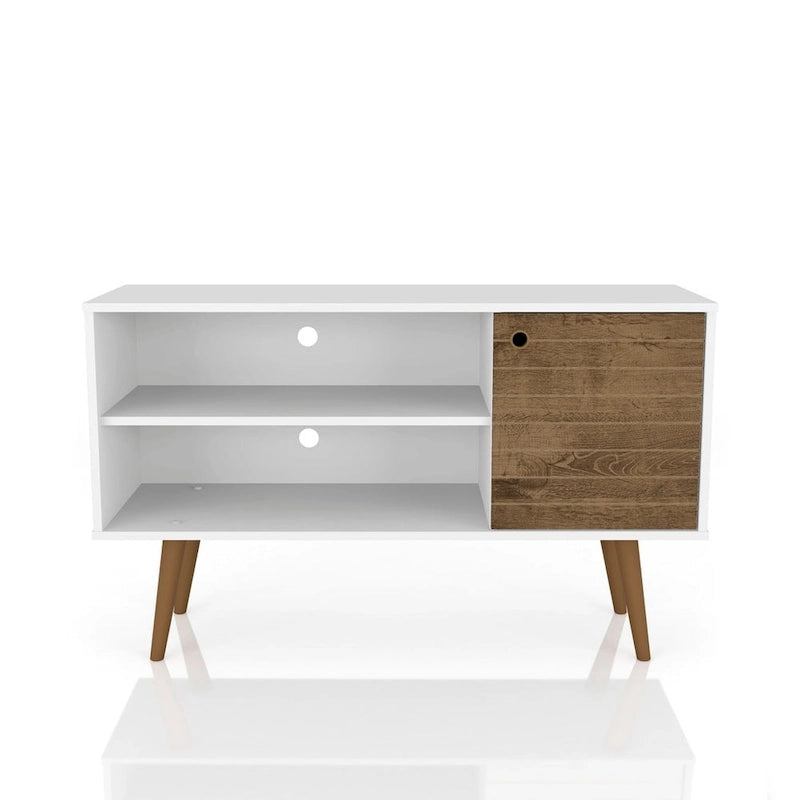 Mid Century Modern Liberty Storage Media Cabinet Console