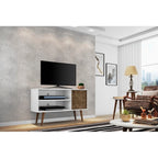Mid Century Modern Liberty Storage Media Cabinet Console