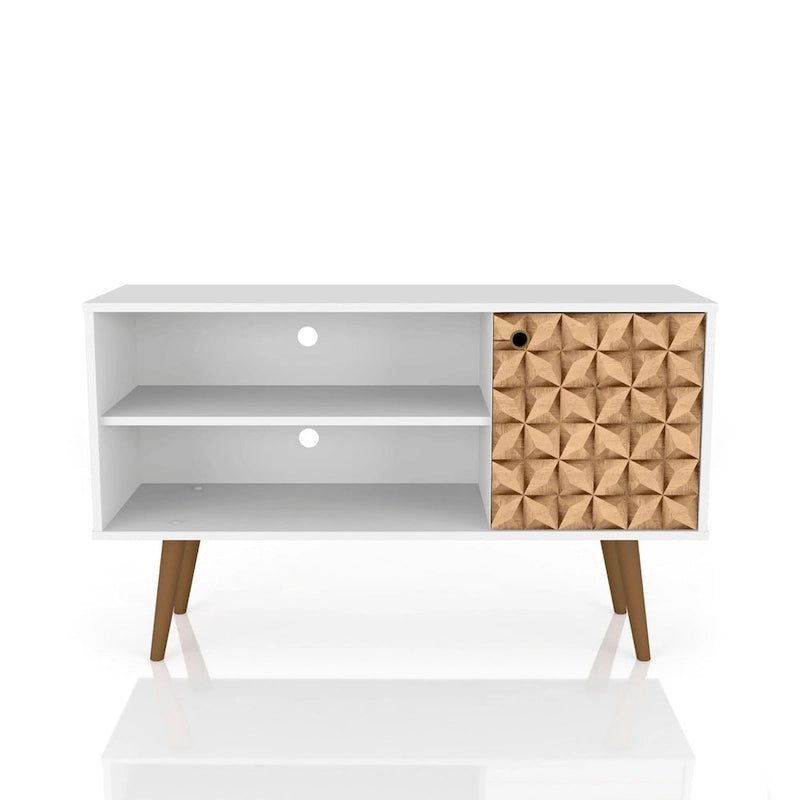 Mid Century Modern Liberty Storage Media Cabinet Console