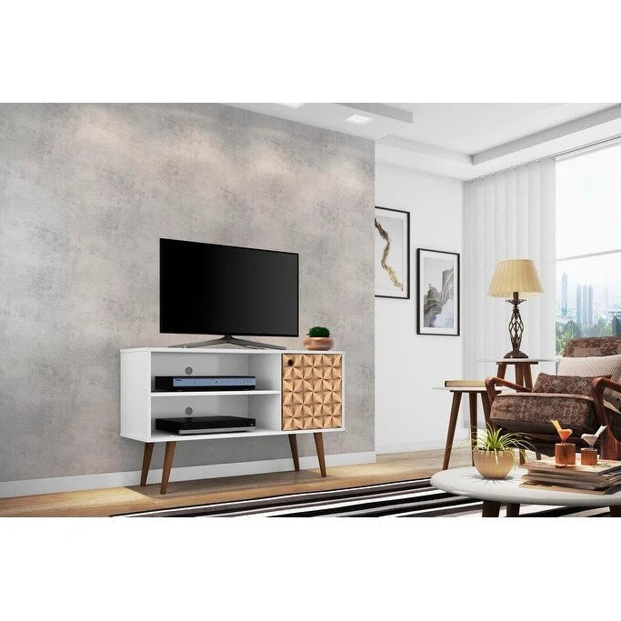 Mid Century Modern Liberty Storage Media Cabinet Console