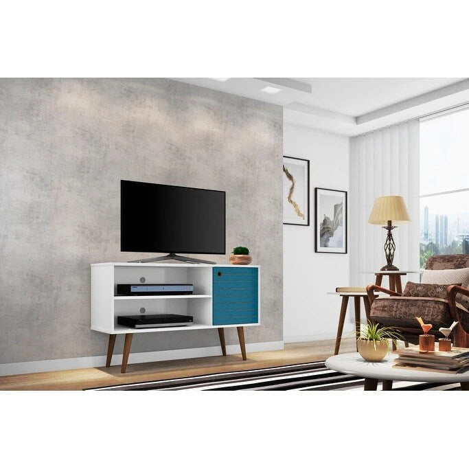 Mid Century Modern Liberty Storage Media Cabinet Console