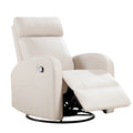 Faux Leather Swivel Rocking Recliner - Single Seater